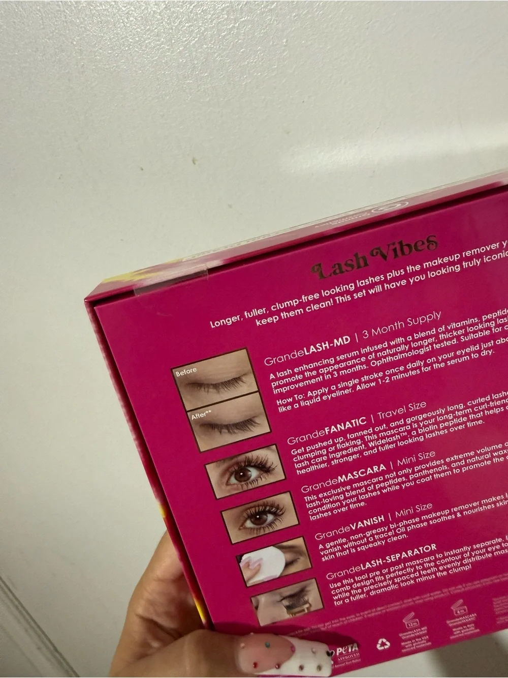 Grande Cosmetics Lash Vibes Pink Lash & Mascara Set